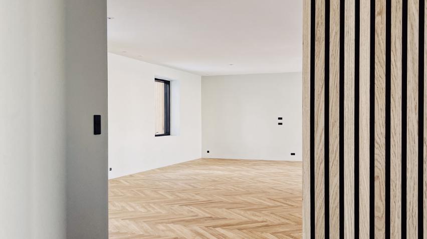 Junckers wooden floor with underfloor heating