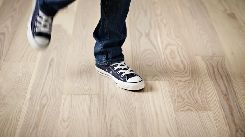 Junckers wooden floor with underfloor heating