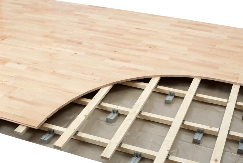 Junckers sports flooring duobat is a solution for flat or irregular subfloors