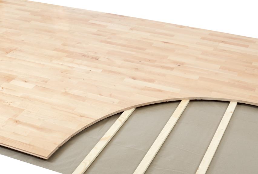Junckers Unobat 45 is a sports floor solution for flat subfloors