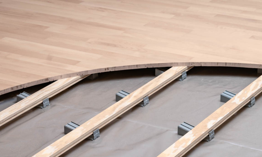 Junckers sports flooring duobat is a solution for flat or irregular subfloors