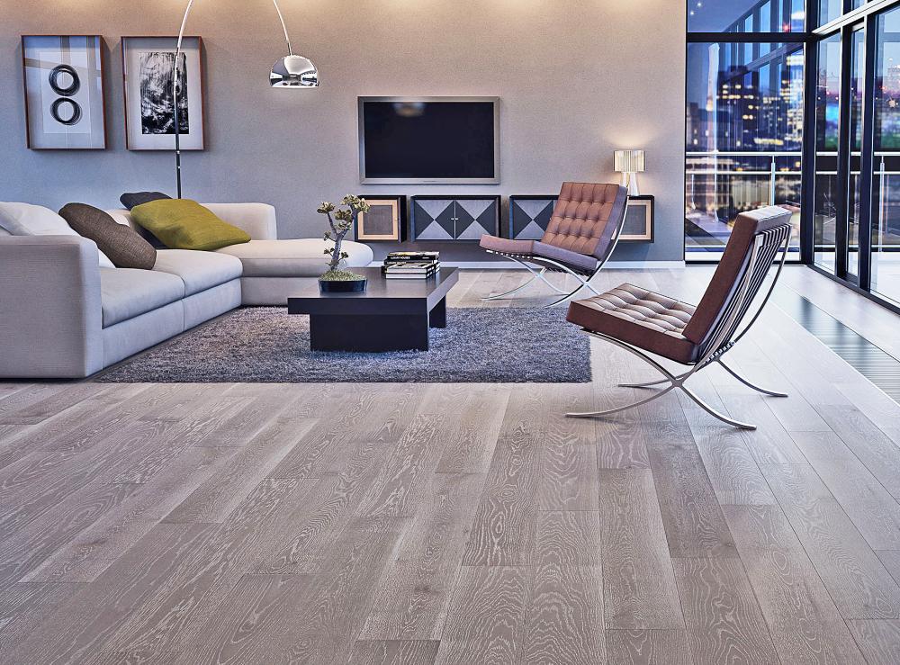 Plank Flooring Textured Grey 100, Solid Hardwood Flooring Grey